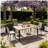 63-inch Modern Dining Table, Wooden Tabletop & Rust-Resistant Iron Legs, Rectangular Kitchen Table for 6-8 People, Rustic Industrial Design for Dining Room, Patio(Table Only)