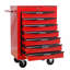 Coffre à outils roulant en métal avec 7 tiroirs, armoire à outils à 7 tiroirs de 20 po avec glissières à roulement à billes, coffre à outils en acier - rouge et noir-125615728