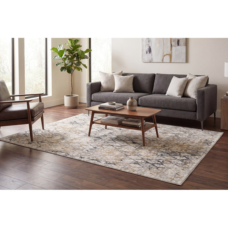 Alverez Geometric Indoor Rug, Rectangle 5'3" x 7'7"