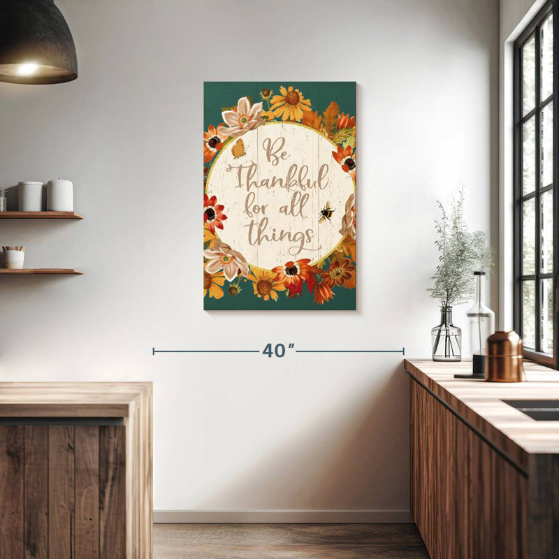 Fall Garden Quote IV bleu sarcelle, H 36 po x l 24 po