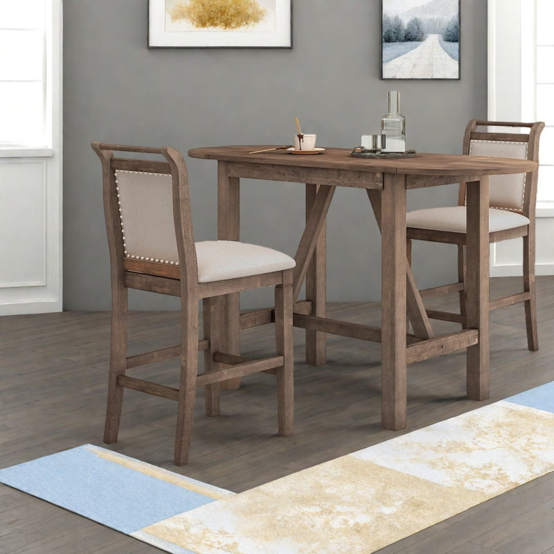 Extendable Dining Table Sets(must Include Both Table And Chair) Rustic Wood