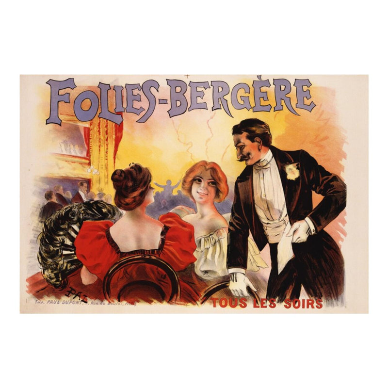 Folies-Bergere, affiche par Pal - Estampe numérique, H 16 po x l 20 po