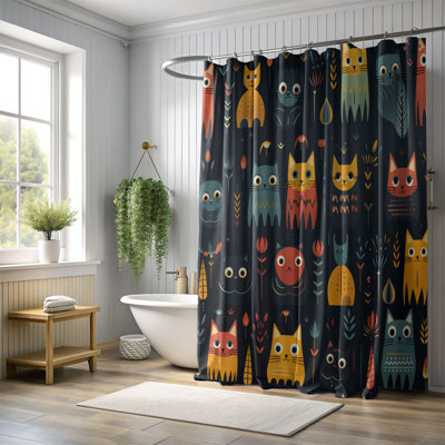 Rideau de douche Phantom Cats - Premium
