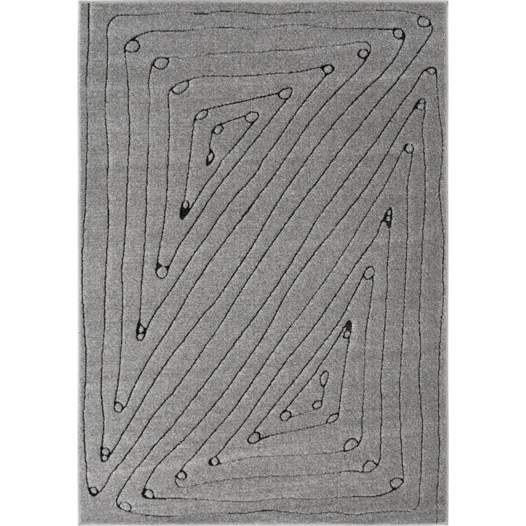 Neace Contemporary Elemental grey Area Rug