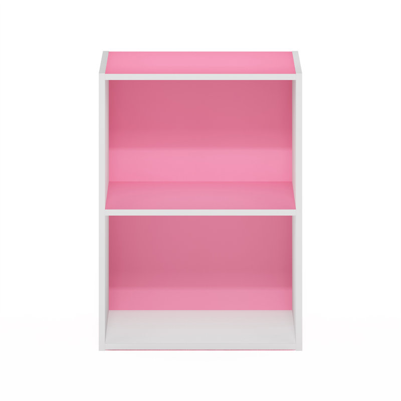 Bibliothèque standard Cannice, Rose/Blanc, (2 tablettes) H 21,2 po x l 15,6 po x P 9,3 po