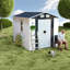 Remise en métal durable de 8 pi x 6 pi, remise de rangement moderne pour le jardin