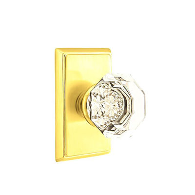 Passage Old Town Clear Knob with Rectangular Rose