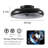 19" Pumpkin Lamp Indoor Fan Light, with Remote Control, Dimmable, 7 Blades, Reversible DC Motor, with LED Light, Black-651311952