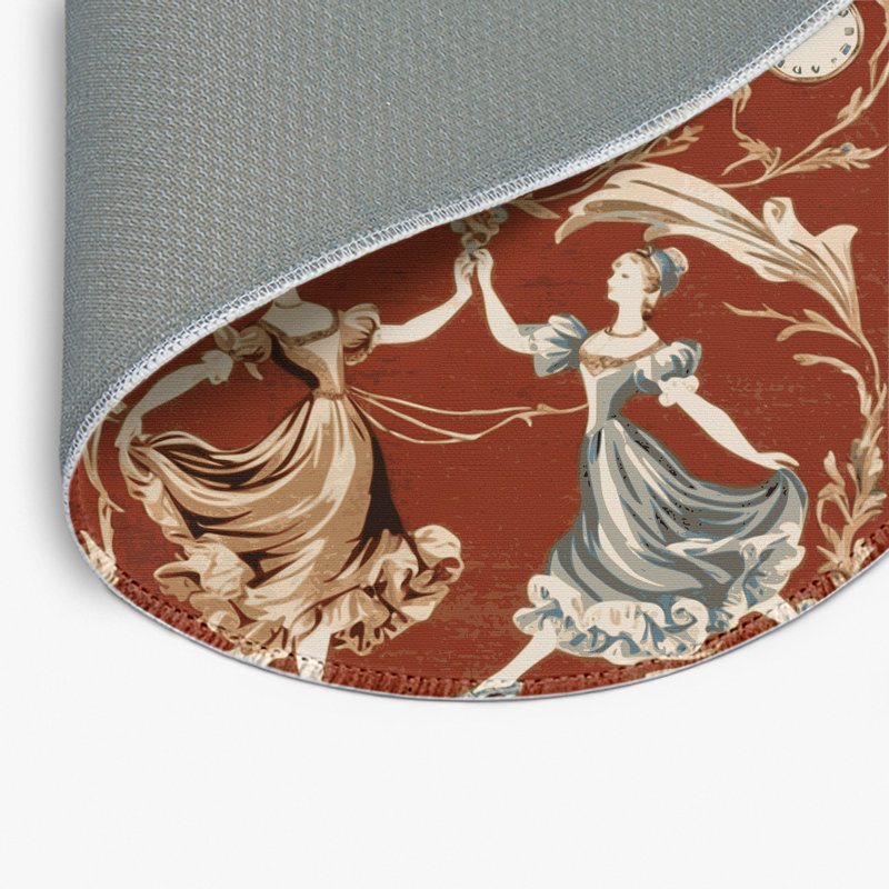 Tapis d'intérieur et d'extérieur brun français, Rond 5 pi