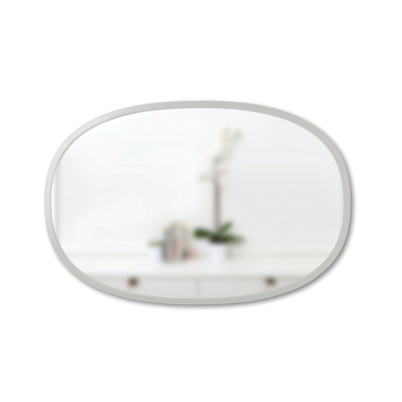 Hub Rubber Mirror, 36" x 24", Gray