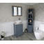 Slimline 515mm Free-standing Cloakroom Vanity Unit-1150957034-1150957038