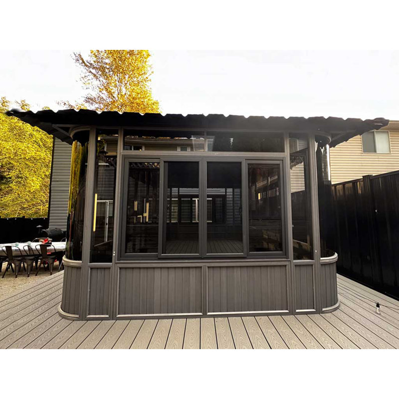 Plastic Patio Gazebo, 13.5 ft x 11.5 ft