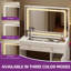 Dressing Table With Mirror,White Makeup Desk with Glass Tabletop