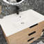 Meuble-lavabo mural simple 30 po avec plateau en marbre de culture Maithe