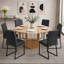 Ensemble de chaises de salle à manger rembourrées en polyuréthane 6 pièces avec table à colonnes romaine et rangement-761135529