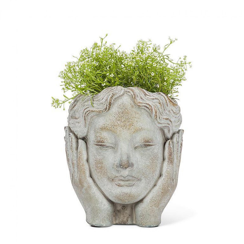 Holding Head In Hands Planter