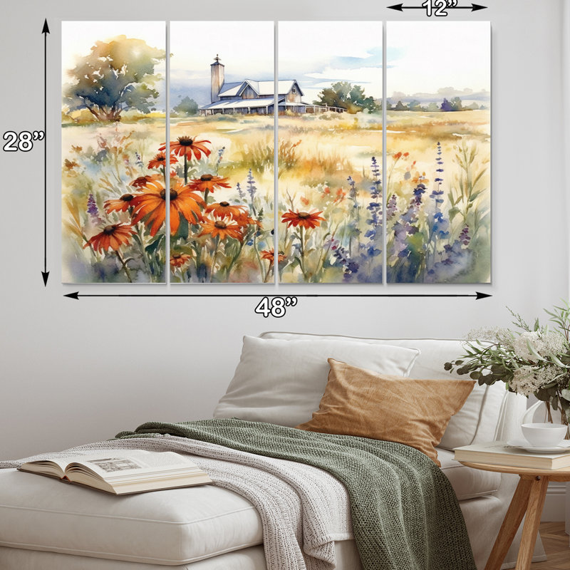 Farmhouse Plants & Flowers Wall Decor on Metal