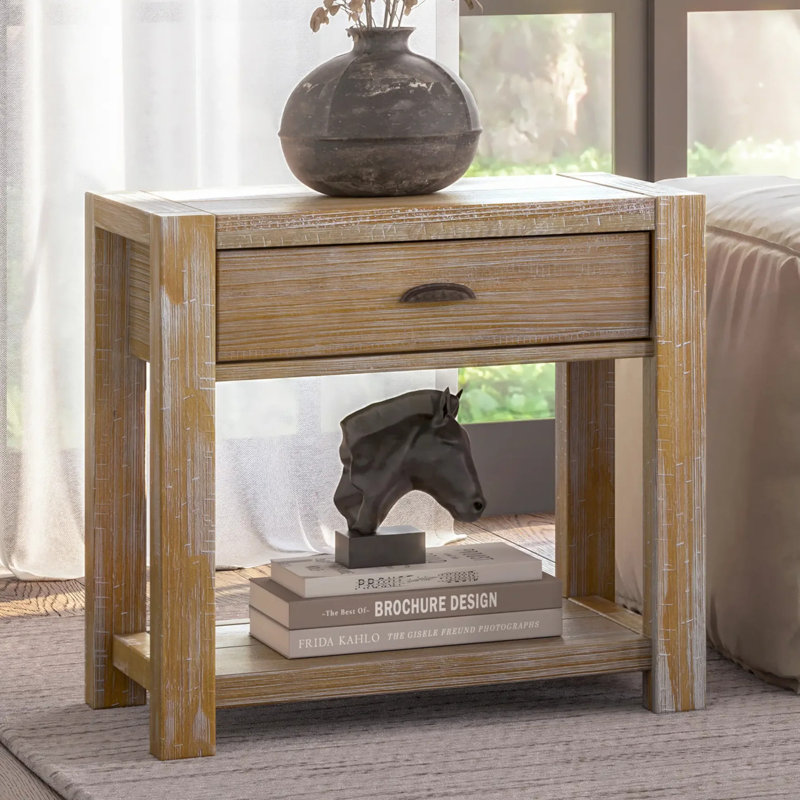 Montauk Solid Wood End Table, Driftwood