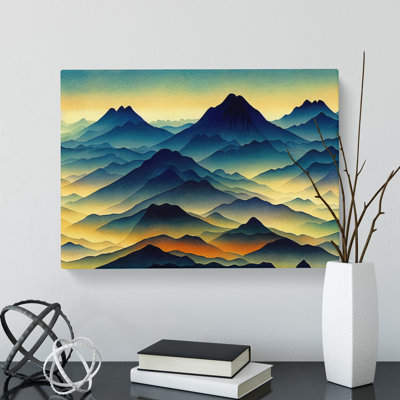 Watercolour Japanese Mountains Vol.3 - Wrapped Canvas