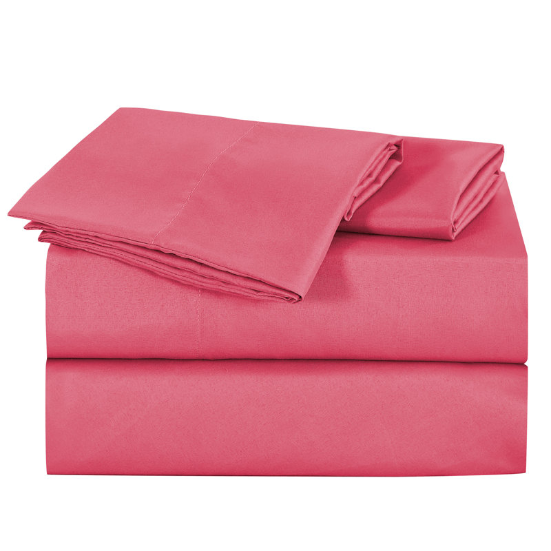 Esca 4-6 Piece Cooling Fiber Sheet Set, Pink, California King