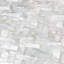 Serene .5x1 Herringbone Polished Pearl Mosaic Tile