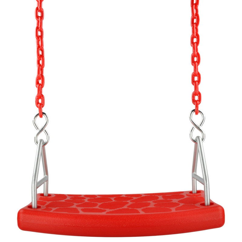 Siège de balançoire plat de 8,5 pi Chaîne enduite, 5,5 pi, Rouge