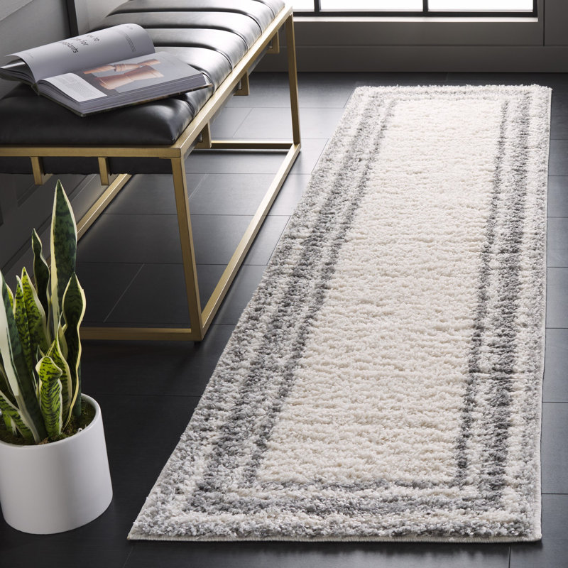 Tapis à poil long Ladaniel, Tapis de couloir 2 pi 2 po x 8 pi