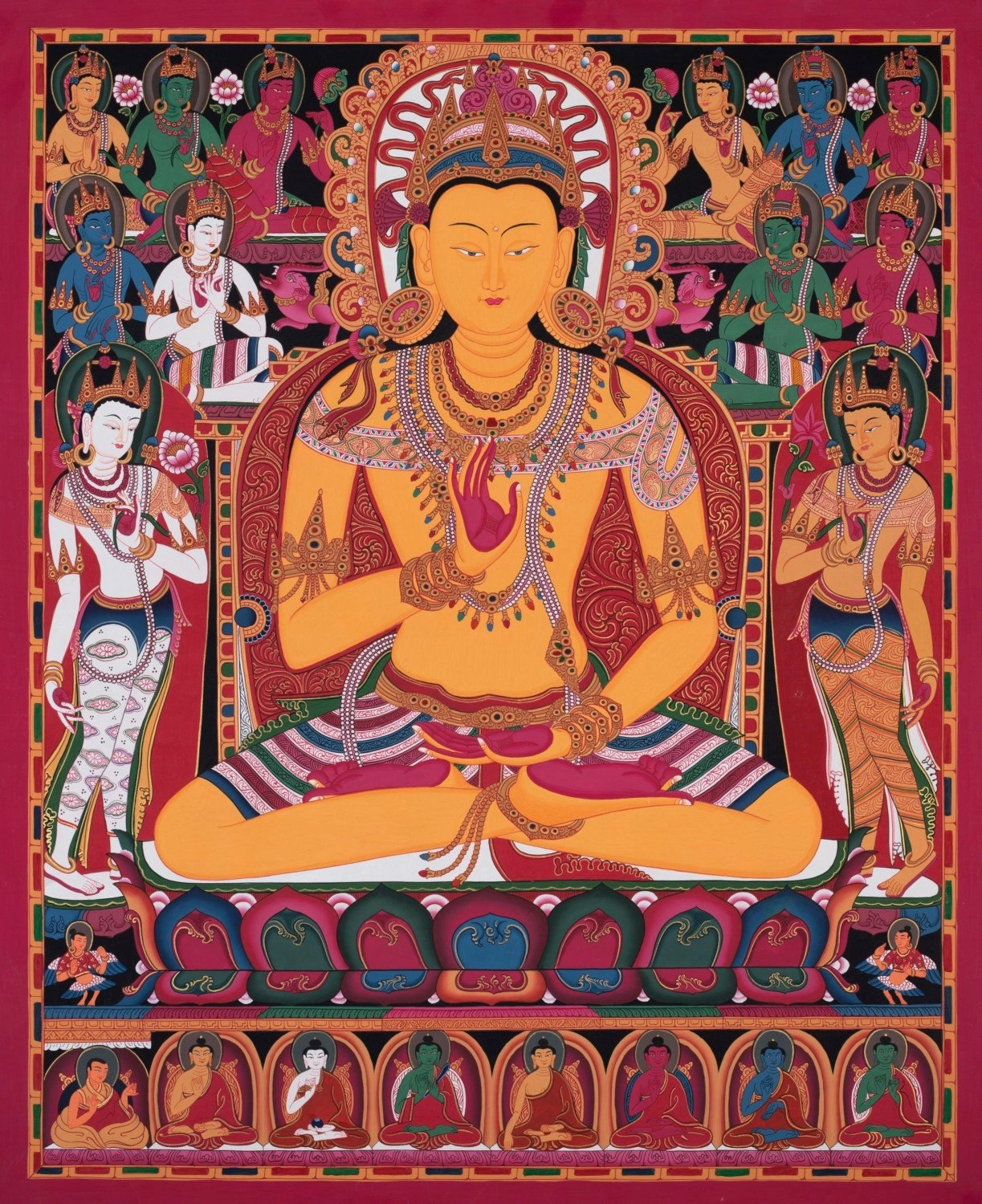 Exotic India Nevari Style Amogsiddhi (Brocadeless Thangka) | Wayfair