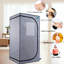 Tente à vapeur portable Gray Mini Plus - Spa personnel avec générateur. Télécommande. Chaise pliable. Installation simple. Rapide. & Ul. Matériau. 360 vaporisateur. Caractéristique de fuite. Améliorez le sang