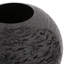 Chiseled Texture Black Iron Globe Vase, Large-1263952617