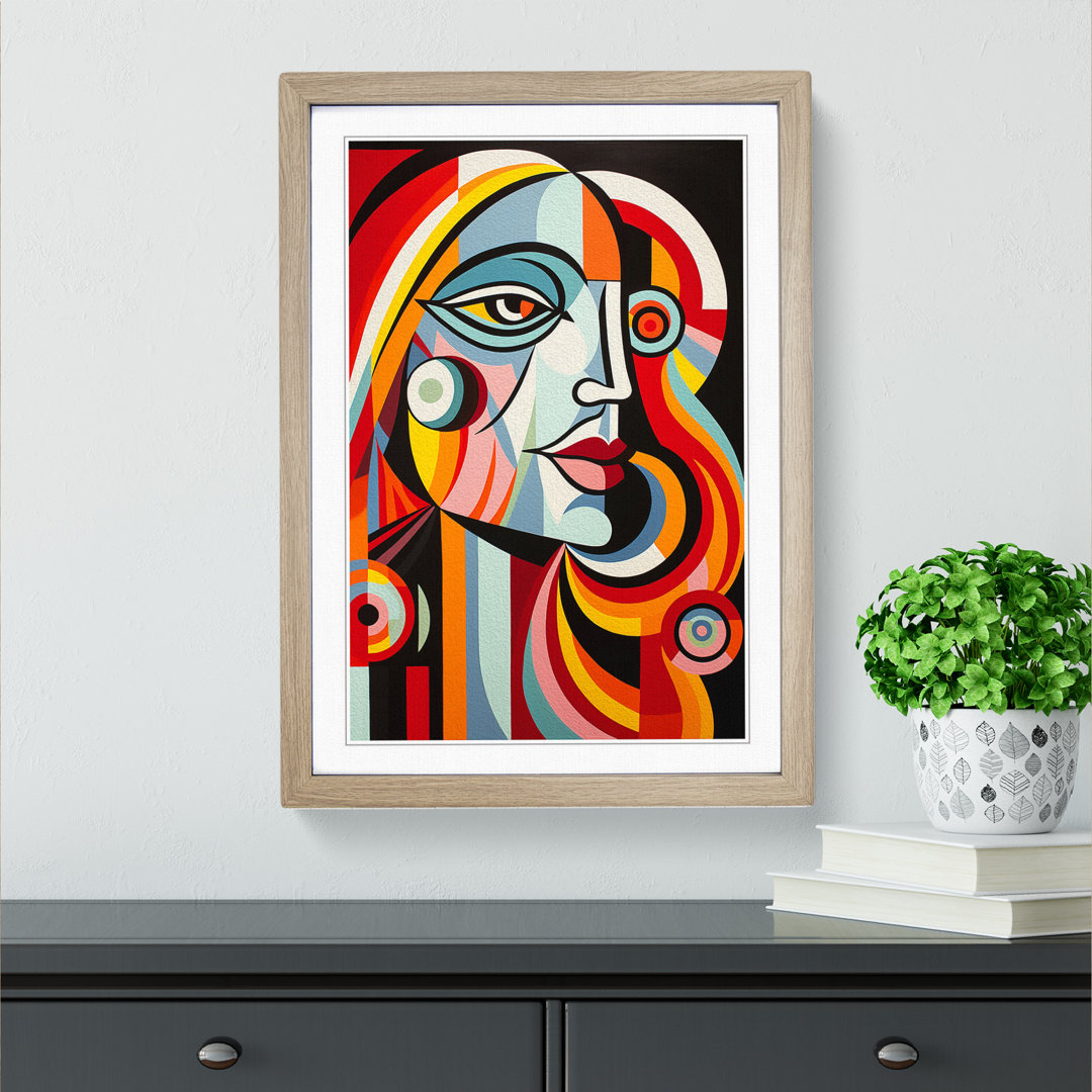 Pablo Picasso Op - Single Picture Frame Print on Wood