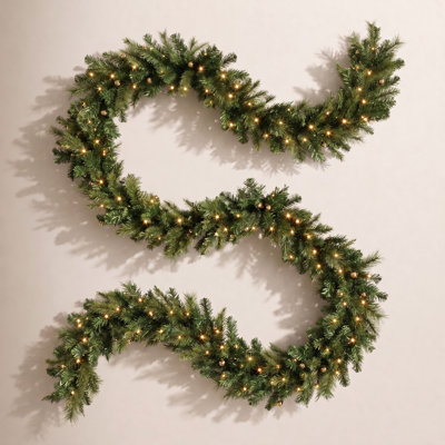 Surrey 108'' in. Lighted Faux Pine Garland