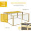 Rabbit Hutch Folding Wooden Rabbit Run with Openable Top Natural