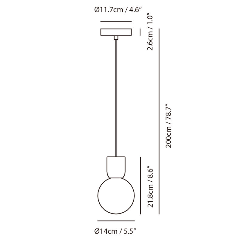 Livier 1 - Light LED Unique/Statement Pendant, 78.7" H x 5.5" W x 5.5" D