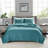 2 Piece Quilt Set Teal Twin/Twin XL