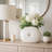 Round Shell Ceramic Vase For Living Room Decor - Stylish Dotted Pattern Flower Vase For Table Centerpiece, Shelf Accent, Or Home Decor-1219926693-1237249281
