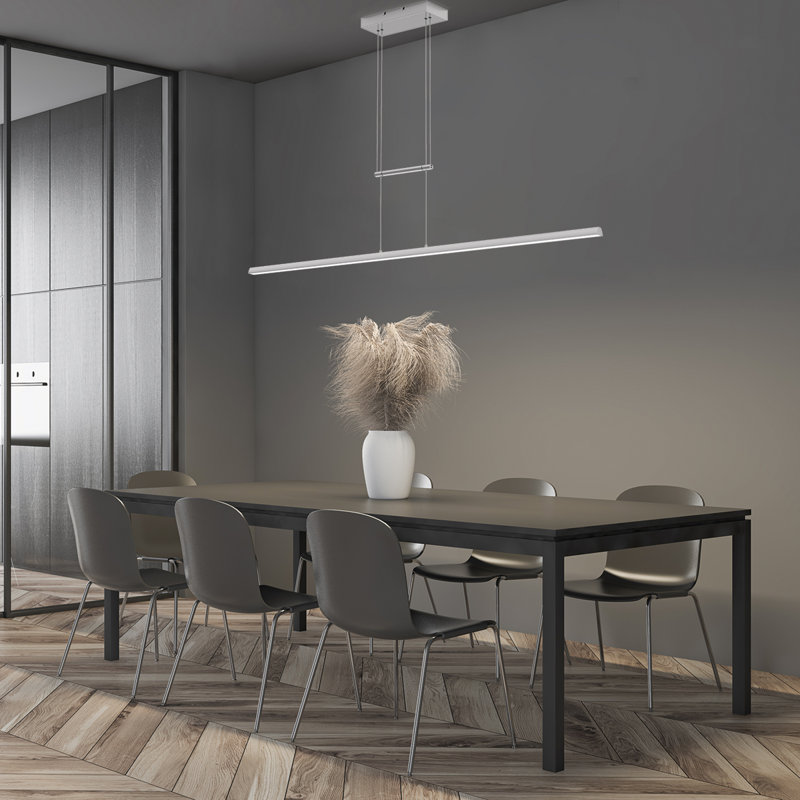 Atty 1 - Light LED Kitchen Island Pendant, Steel
