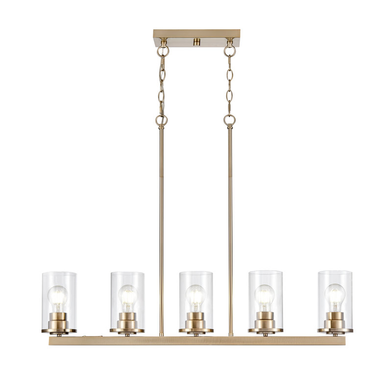 Lieberman 35" Wide 5-Light Island - Modern Gold