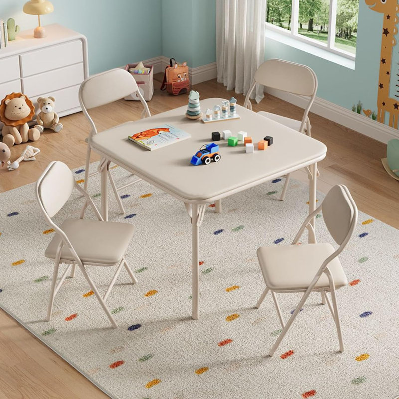 Ensemble 3 pièces de table et chaises pliantes pour enfants - Table et chaises pour enfants, pour salle à manger, garderie ou salle de classe