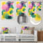 «Jaune et vert», Collages abstraits, enchantement - reproduction d'art murale abstraite en métal-101155184