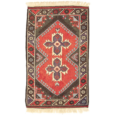 Rectangle 72 cm x 115 cm Oriental Hand Woven Area Rug