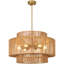 Luminaire de lustre en rotin Boho