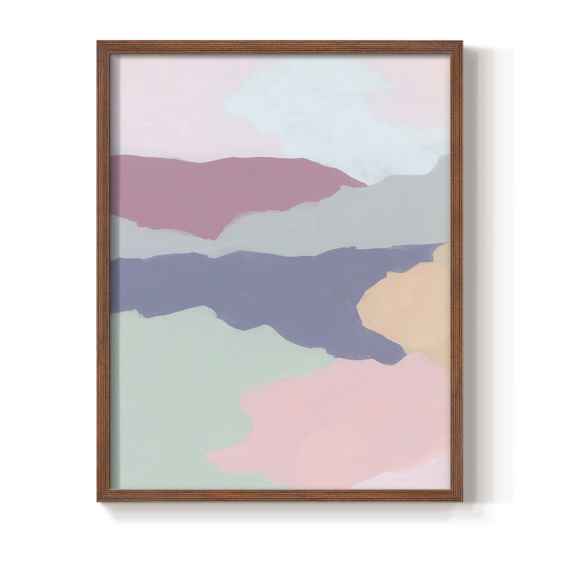 Desert Prism II Framed Print - Solid Wood, Brown