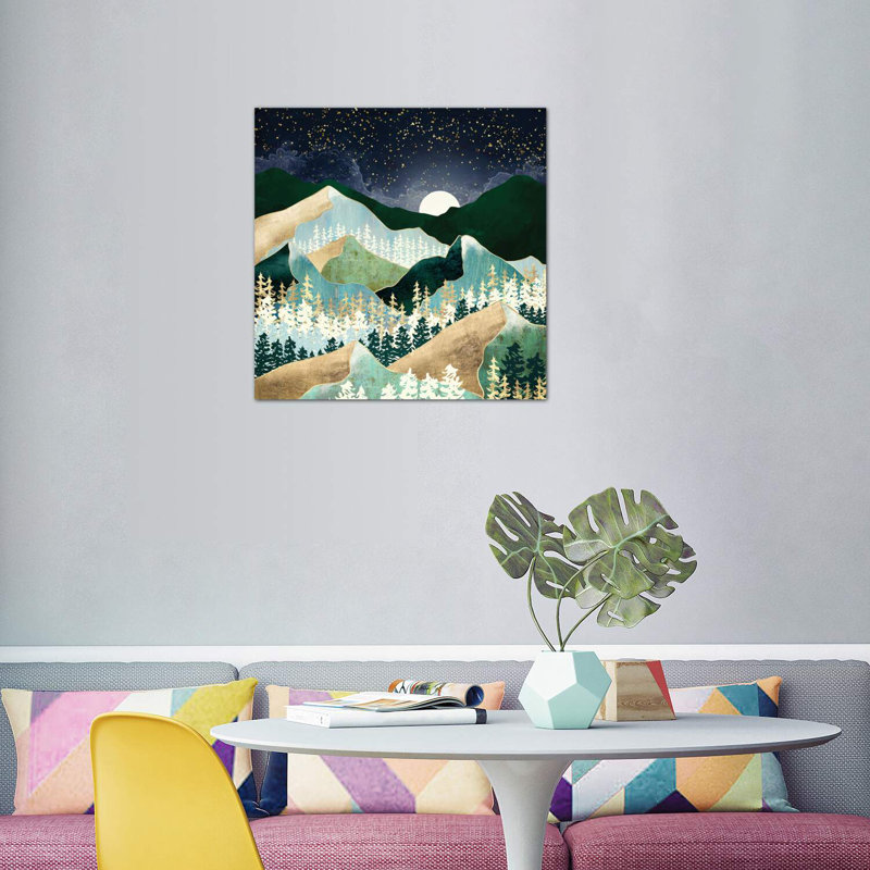 Printemps nuit - impression, Toile tendue, H 37 po x l 37 po x P 1,5 po