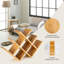 8 Bottle Solid Wood Tabletop Wine Bottle Rack in Natural