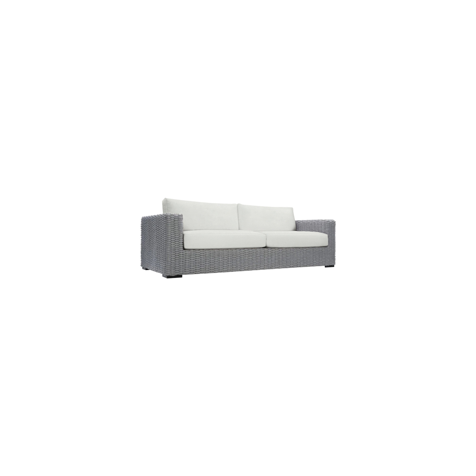 Capri Outdoor Metal Loveseat, White Vinyl 6503-000