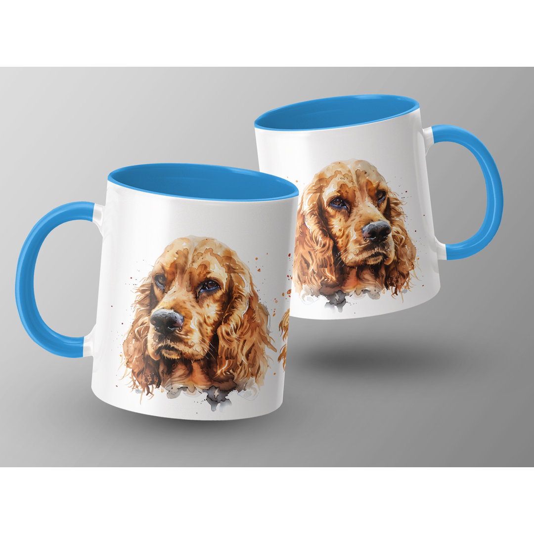 Cocker Spaniel Watercolor Design 11oz Coffee Mug