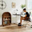 Petite bibliothèque arquée, armoire de rangement arquée, bibliothèque supérieure arquée en bois moderne avec 3 tablettes, étagère de rangement à 3 niveaux avec finition vernie pour le salon, la chambre à coucher, le vestibule-303399854