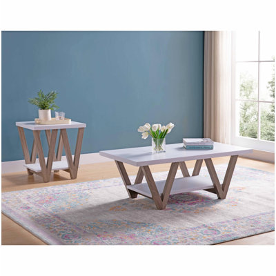 Table de bout moderne 2 pièces Taupe