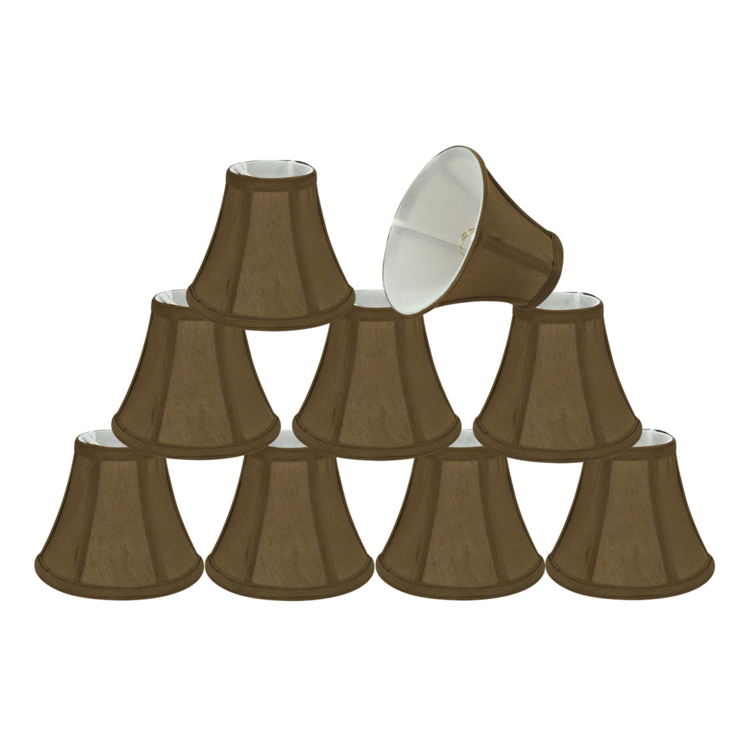5" H Silk/Shantung Bell Lamp Shade ( Clip On ) (Set of 9) Aspen Creative Corporation 